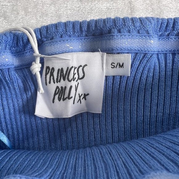 Princess Polly Mackie Strapless Top Women's Size Small/Medium Blue NWT - Picture 3 of 7